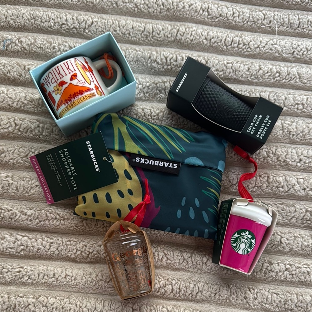 Bundle of  Starbucks tote and ornament’s